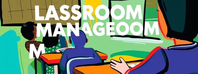 Classroom Management Chapter 8