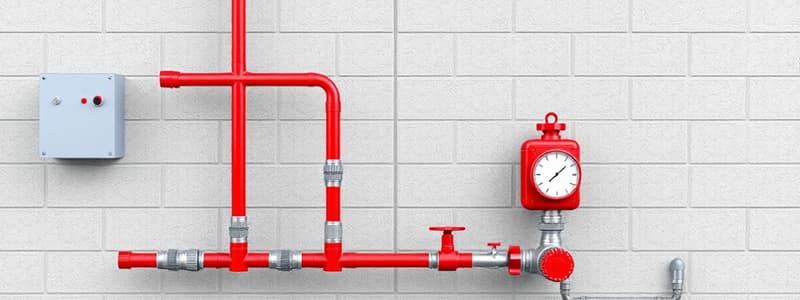 Sprinkler System Design and Water Supply Quiz