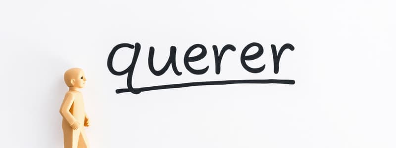 Spanish Verb Conjugation: Querer