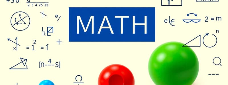 Introducción a las Matemáticas