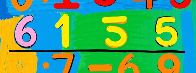 Preschool Integers Quiz