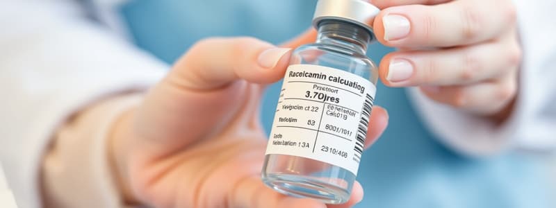 Parenteral Medications Dosage Calculation