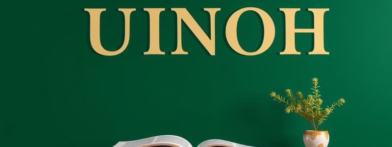 Overview of UNOH Educational Programs