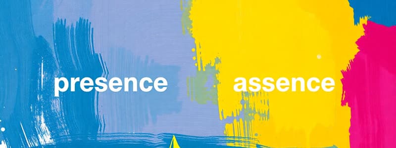 English Grammar Quiz on Presence and Absence