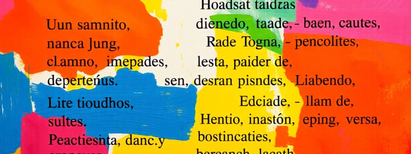 Overview of Spanish Language and Grammar