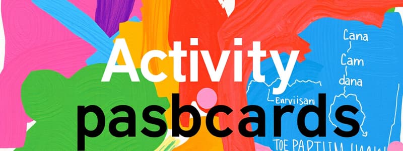 Flashcards sobre activitats