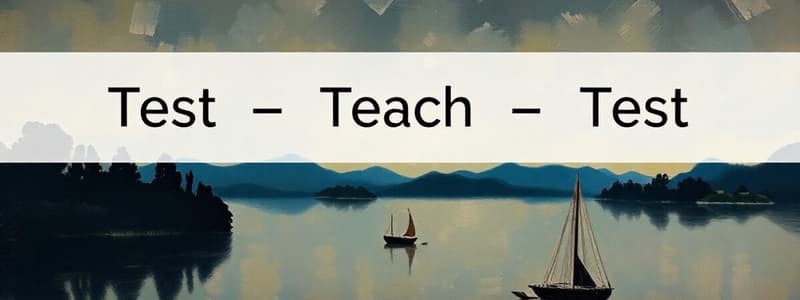 Test-Teach-Test Framework in Language Education