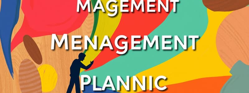 Management Activities Flashcards