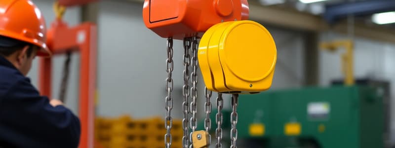 Hand Operated Chain Hoists Overview