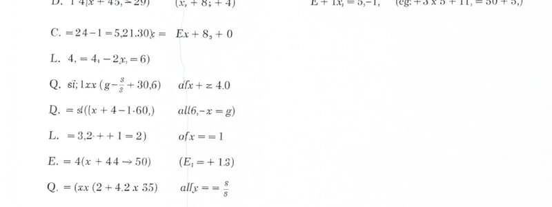 Algebra II Honors Exam Review Chapters 1-5