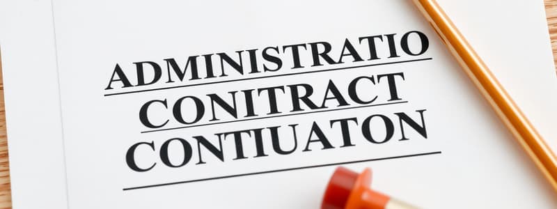 Extinção de Contratos Administrativos