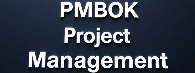 Gestion de projet - PMBOK et Clôture