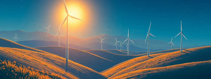 Wind Energy and Turbines Quiz