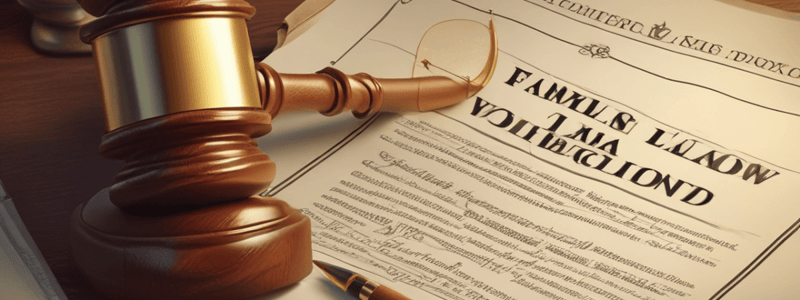 Revision N°8 : Droit de la famille - Validation des conditions