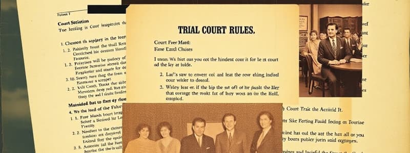 Trial Court Document Formatting Quiz