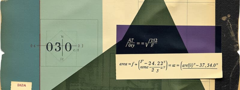 Geometry Formulas Quiz