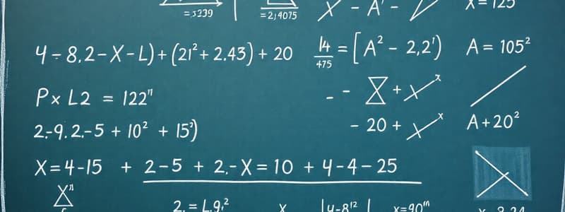 Mathematics Fundamentals Quiz