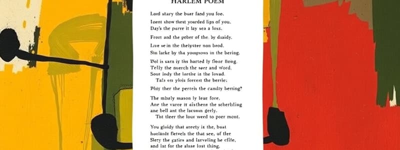 "Harlem" by Langston Hughes: Textual Evidence