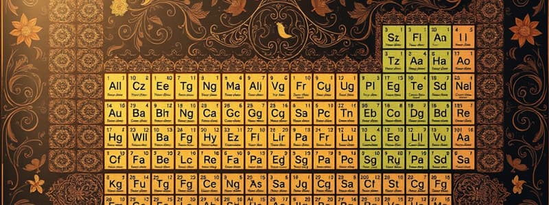 Chemistry Periodic Table Basics