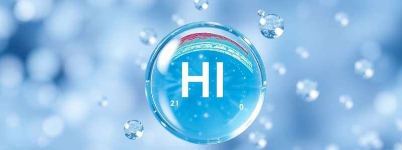 Hydrogen Properties Quiz