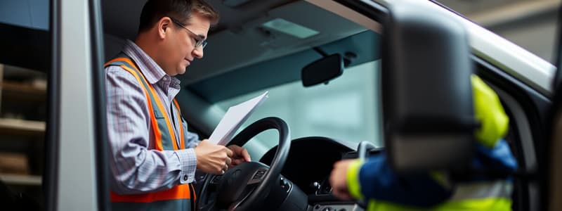 CDL Class B Vehicle Inspection Quiz