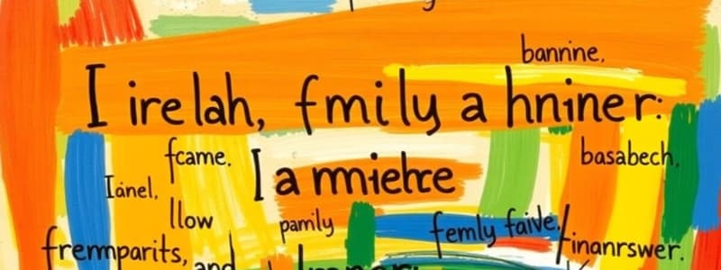 Irish Vocabulary on Family Members