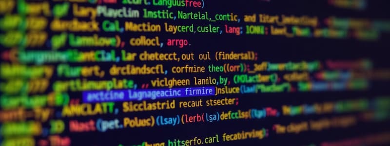 Programming Languages Overview