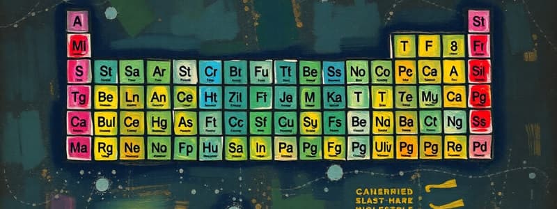 Chemistry: The Periodic Table and Ionization Energy