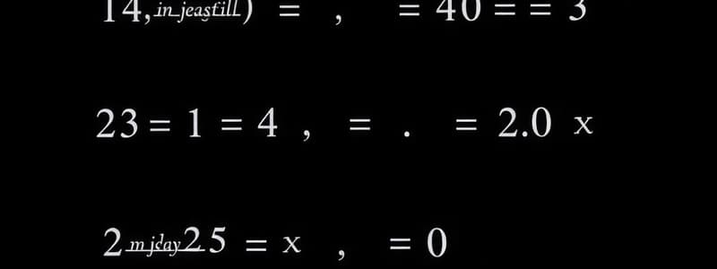 Algebra Chapter 1A Test Review