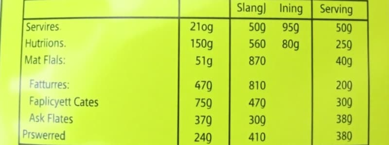 Nutrition Serving Sizes Quiz