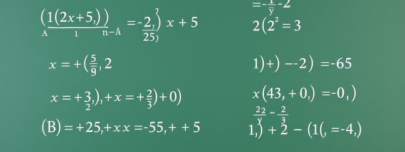 Algebra 2 Benchmark #3 - Equations Flashcards