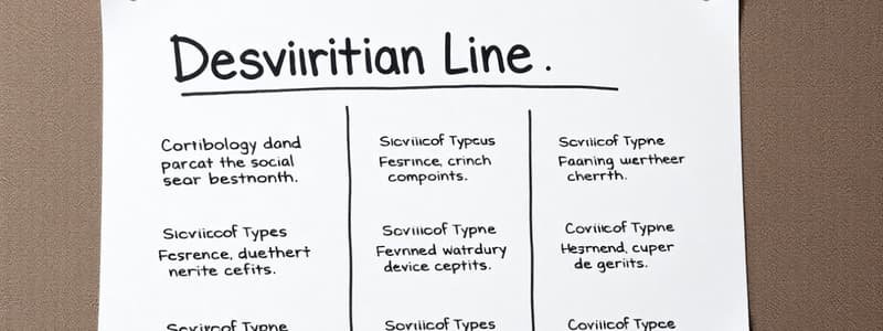 Sociology: Deviance and Crime Concepts