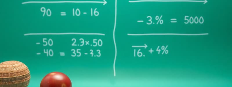 Ratios, Proportions, and Percent Change