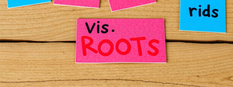 Latin Roots: Vis/Vid Flashcards