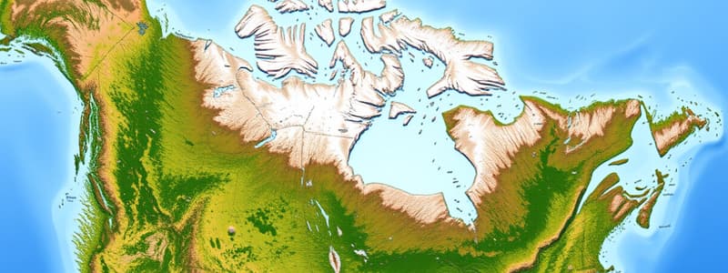 United States and Canada Physical Map Quiz