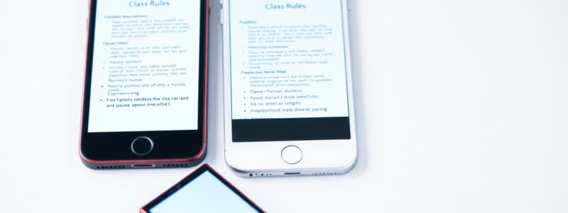 Introduction to Mobile Devices and Class Policies