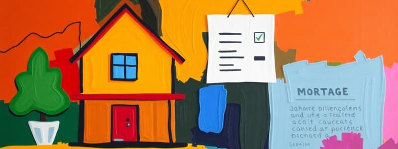 Mortgage Loan Origination Process Quiz