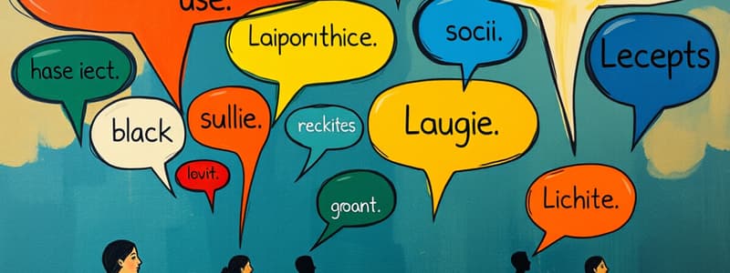 Language and Sociality in Humans