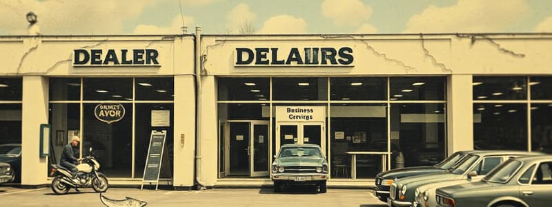 Dealer's Office Space Requirements Quiz