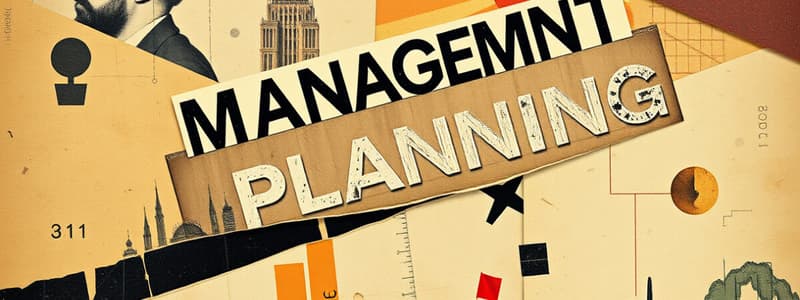 Management Planning - Lesson 1