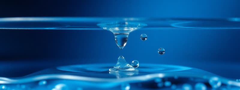 Surface Tension & Surfactants