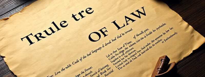 Individual Rights & Rule of Law