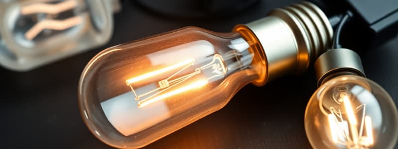 Invention and Parts of the Incandescent Bulb