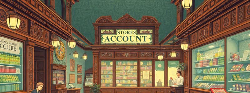 Stores Accounts Office Overview