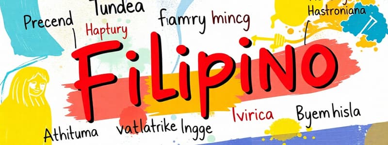 Filipino Words & Phrases Quiz