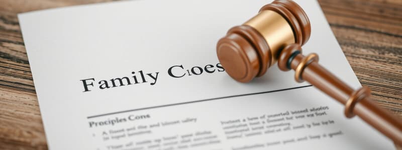 Family Law Essentials for Exit Exam