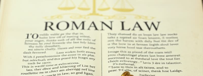 Sources of Roman Law