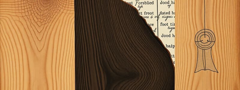 Wood Types and Characteristics Quiz