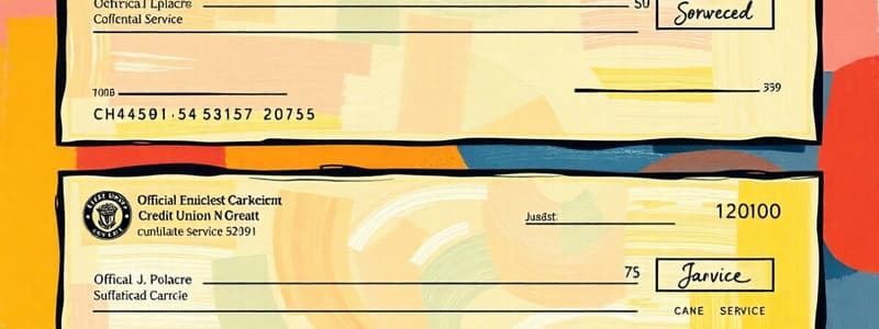 Credit Union Official Checks Overview