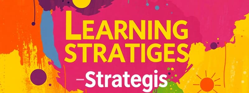 Learning Strategies Quiz